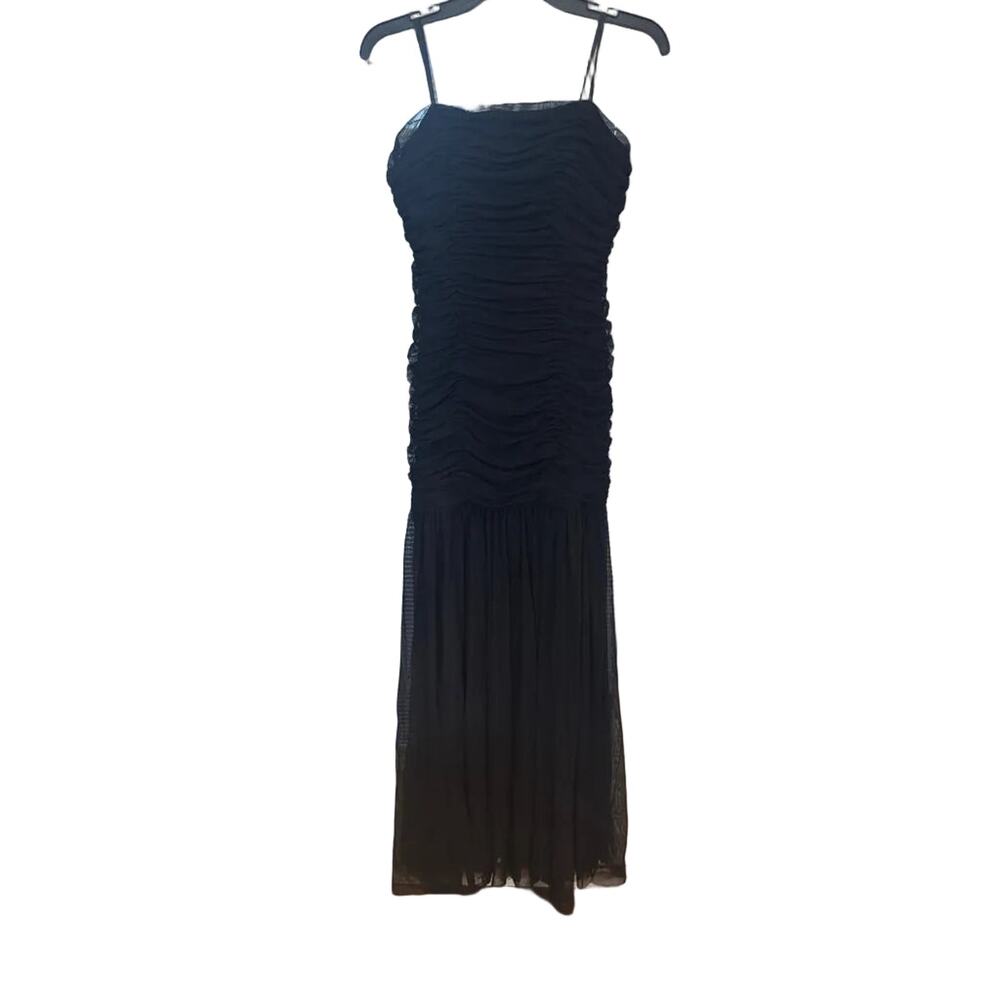 Aqua Long Stretch Mesh Strapless Gown - NWT - Size 6